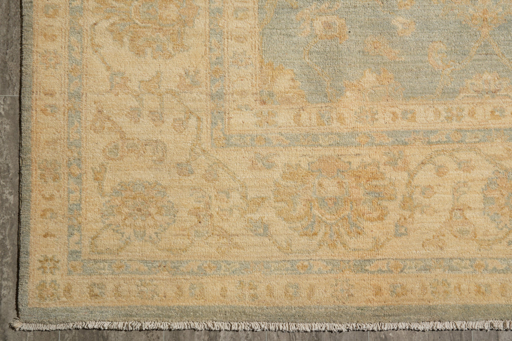 9 x 11 Green Gold New Zigler Chobi Peshawar Rug #F-4196