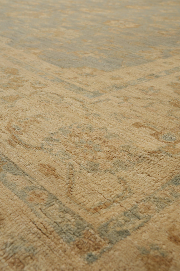 9 x 11 Green Gold New Zigler Chobi Peshawar Rug #F-4196