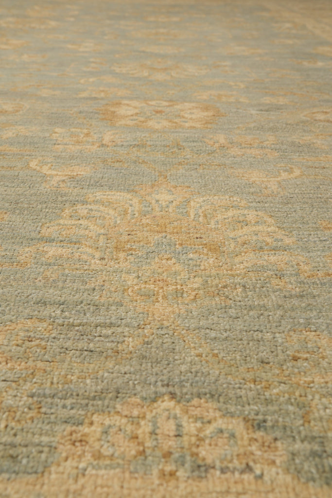 9 x 11 Green Gold New Zigler Chobi Peshawar Rug #F-4196