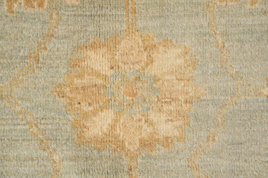 9 x 11 Green Gold New Zigler Chobi Peshawar Rug #F-4196