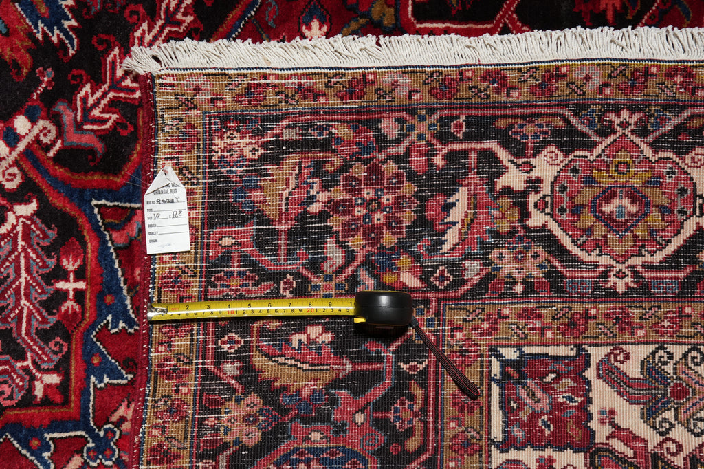 10 x 12.8 Authentic Persian Heriz Rug Tribal Iran #80038