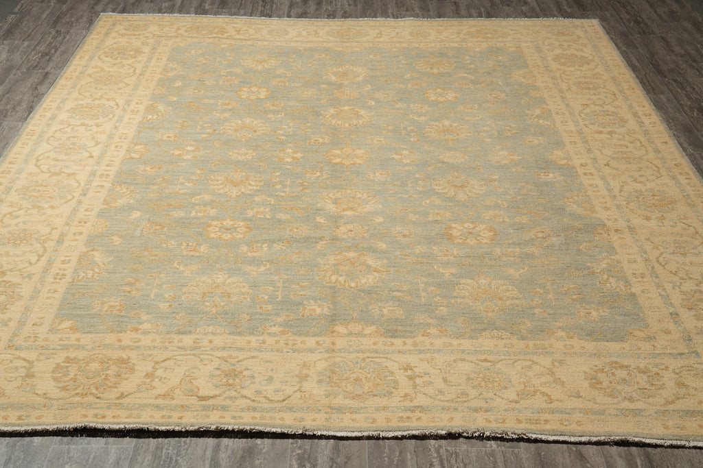 9 x 11 Green Gold New Zigler Chobi Peshawar Rug #F-4196