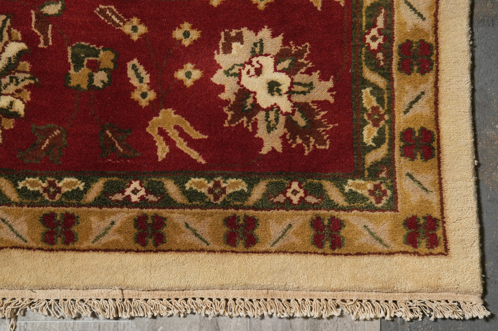 12 x 15 New Handmade Quality Wool Rug Ivory Rust Red #PIX-12880