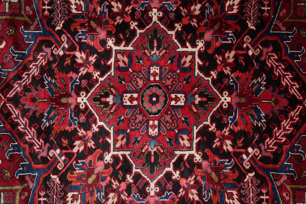 10 x 12.8 Authentic Persian Heriz Rug Tribal Iran #80038