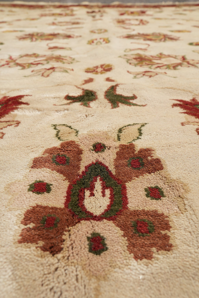 12 x 15 New Handmade Quality Wool Rug Ivory Rust Red #PIX-12880