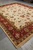 Load image into Gallery viewer, 12 x 15 New Handmade Quality Wool Rug Ivory Rust Red #PIX-12880