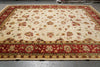 Load image into Gallery viewer, 12 x 15 New Handmade Quality Wool Rug Ivory Rust Red