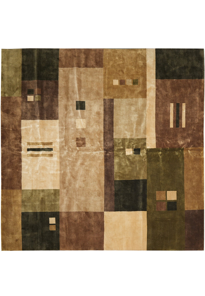 12 x 12 feet Square Quality Handmade Wool Contemporary Rug
