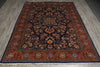 Load image into Gallery viewer, 7.3 x 9.5 Dark Blue Fine Quality Persian Sarouk Rug 72321