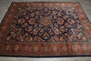 Load image into Gallery viewer, 7.3 x 9.5 Dark Blue Fine Quality Persian Sarouk Rug 72321