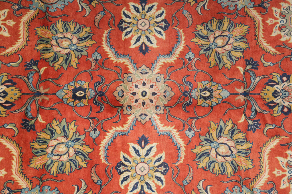 7 x 10.6 Terra Cotta Color Fine Persian Soltanabad Mahal Rug 72423