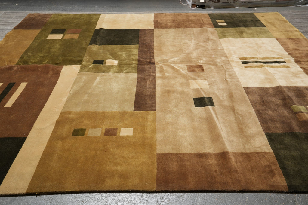 12 x 12 feet Square Quality Handmade Wool Contemporary Rug