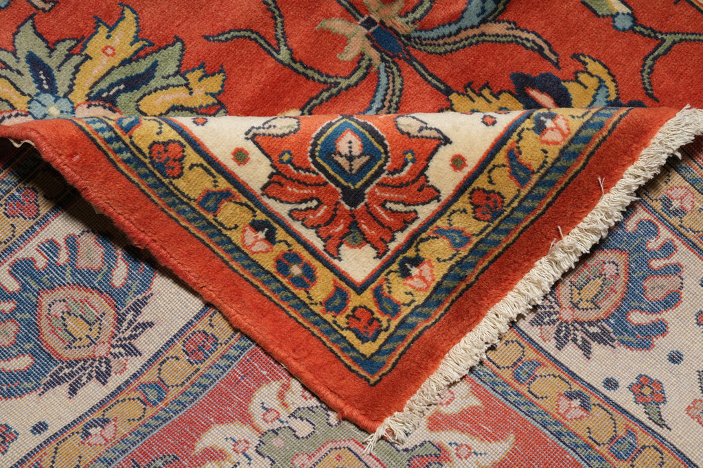 7 x 10.6 Terra Cotta Color Fine Persian Soltanabad Mahal Rug 72423