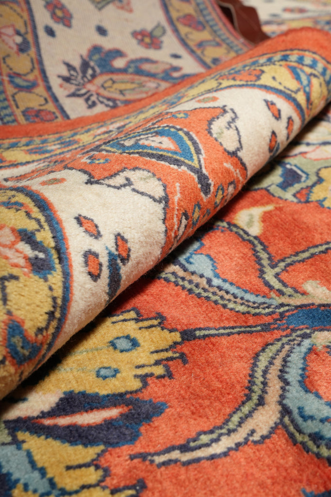 7 x 10.6 Terra Cotta Color Fine Persian Soltanabad Mahal Rug 72423