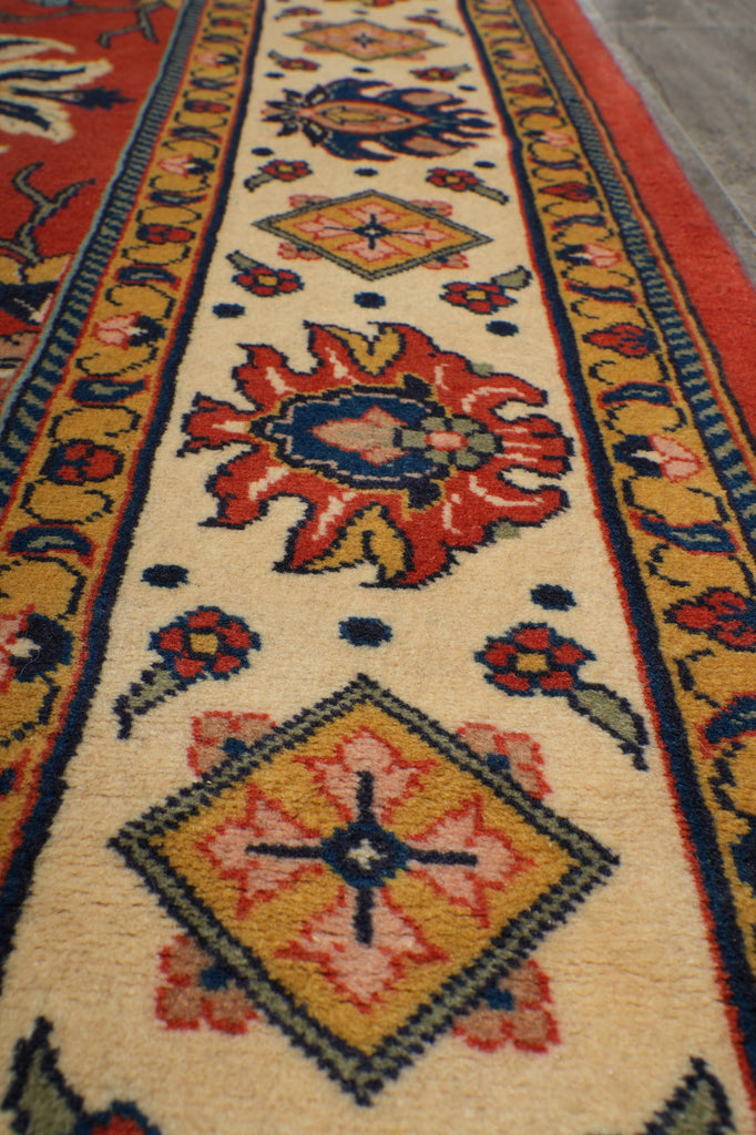 7 x 10.6 Terra Cotta Color Fine Persian Soltanabad Mahal Rug 72423