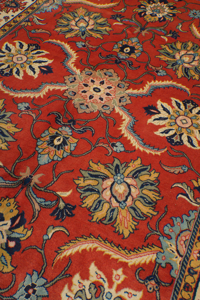 7 x 10.6 Terra Cotta Color Fine Persian Soltanabad Mahal Rug 72423