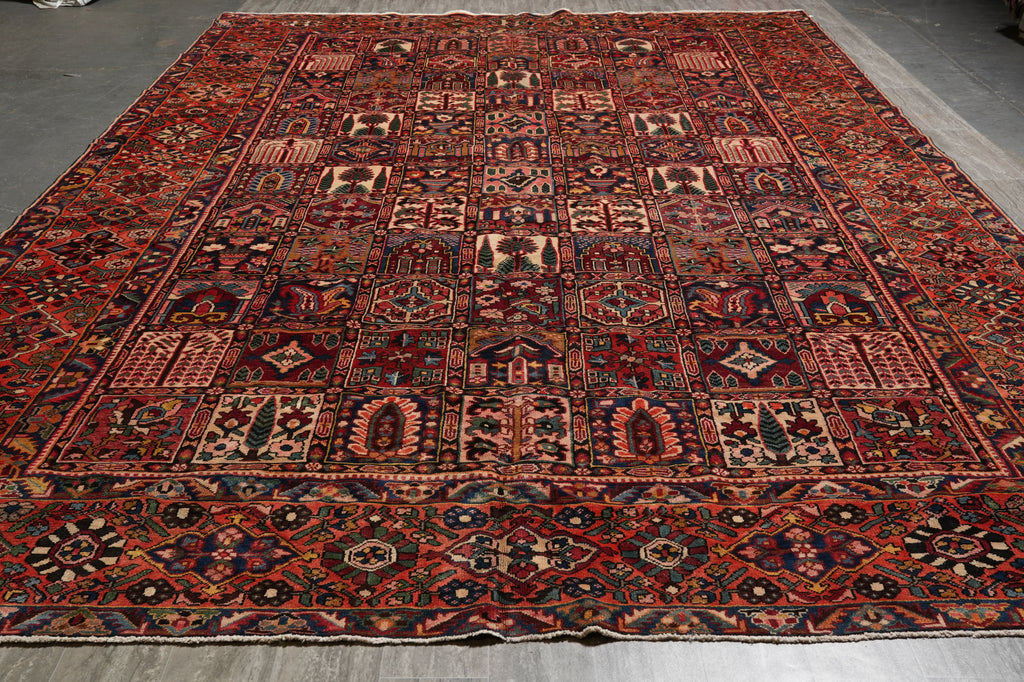 11.6 x 16.7 Persian Tribal Bakhtiar Rug Garden Pattern #PIX-6160