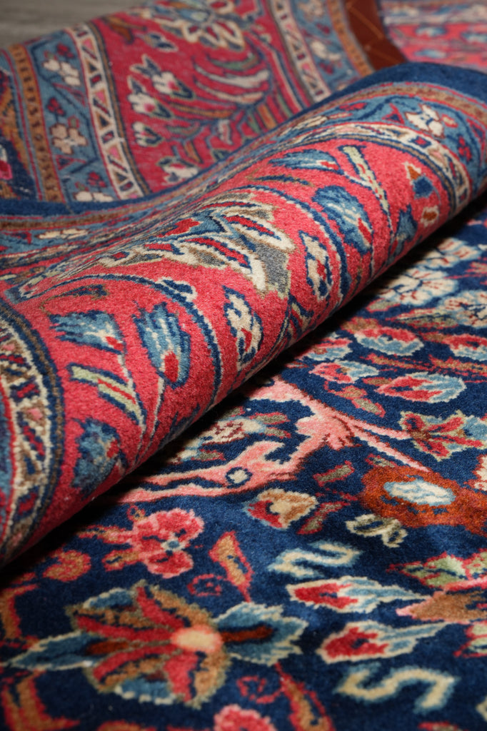 7 x 10 Navy Blue Fine Persian Sarouk Bijar Rug 72326