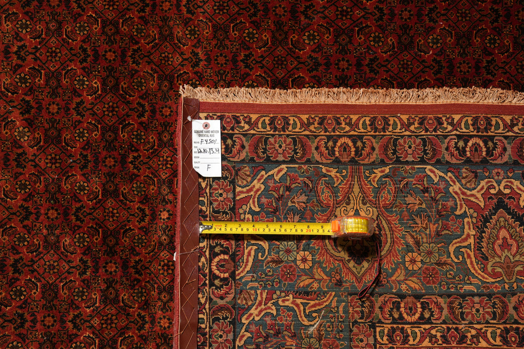13 x 13.4 Square Persian Bijar Herat Rug Iran Large Rug #F-4501