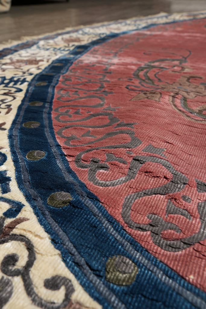 6 x 9 Oval New Art Deco Handmade Wool Jaipur Rug #F-4198