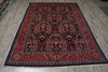 Load image into Gallery viewer, 7 x 10 Navy Blue Fine Persian Sarouk Bijar Rug 72326