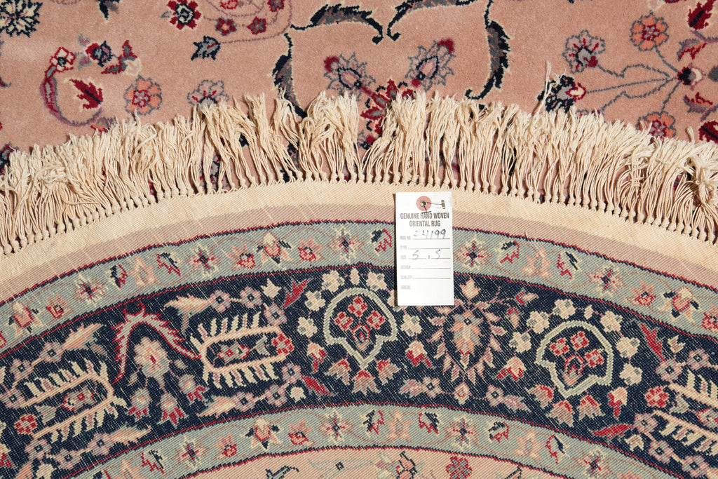 5 x 5 Round New Wool Handmade Rug #F-4199