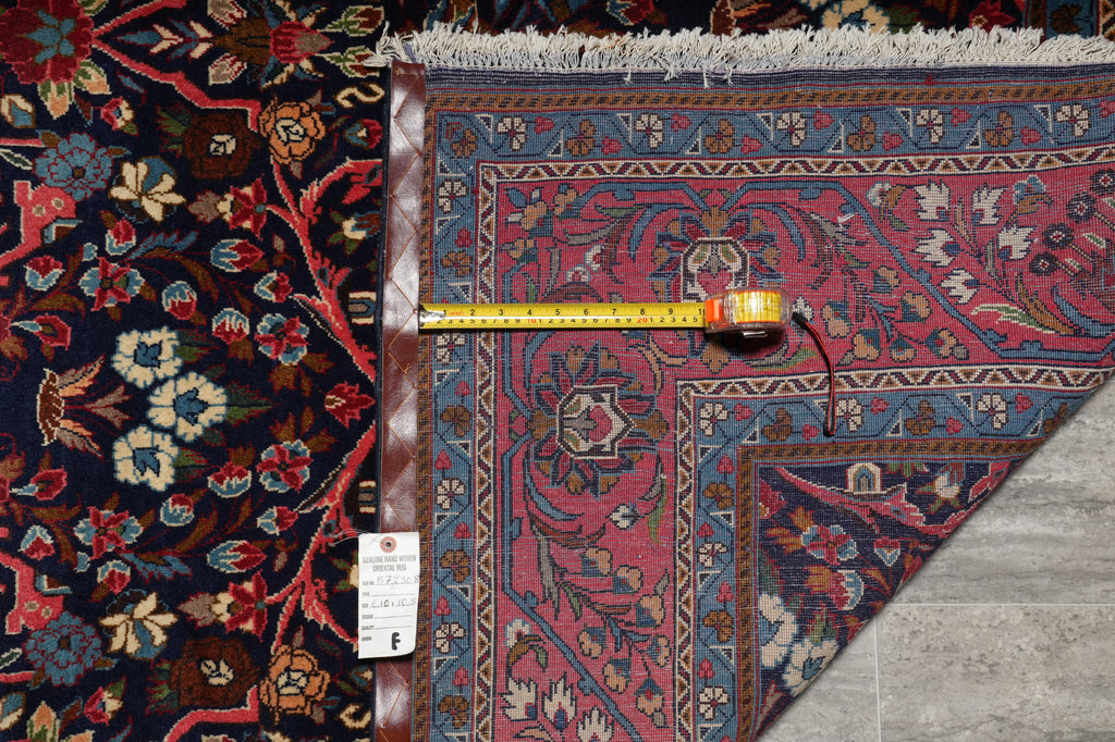 7 x 10.5 Dark Indigo Blue Persian Bijar Rug 72308