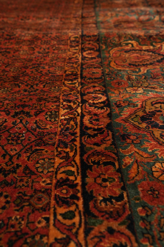 13 x 13.4 Square Persian Bijar Herat Rug Iran Large Rug #F-4501