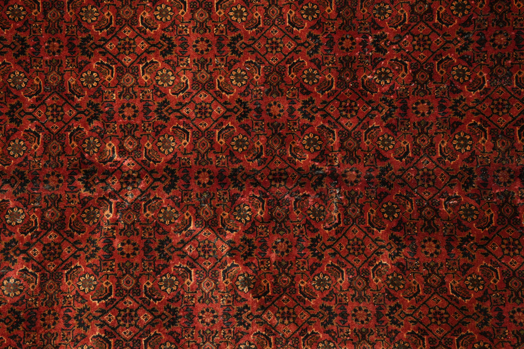 13 x 13.4 Square Persian Bijar Herat Rug Iran Large Rug #F-4501