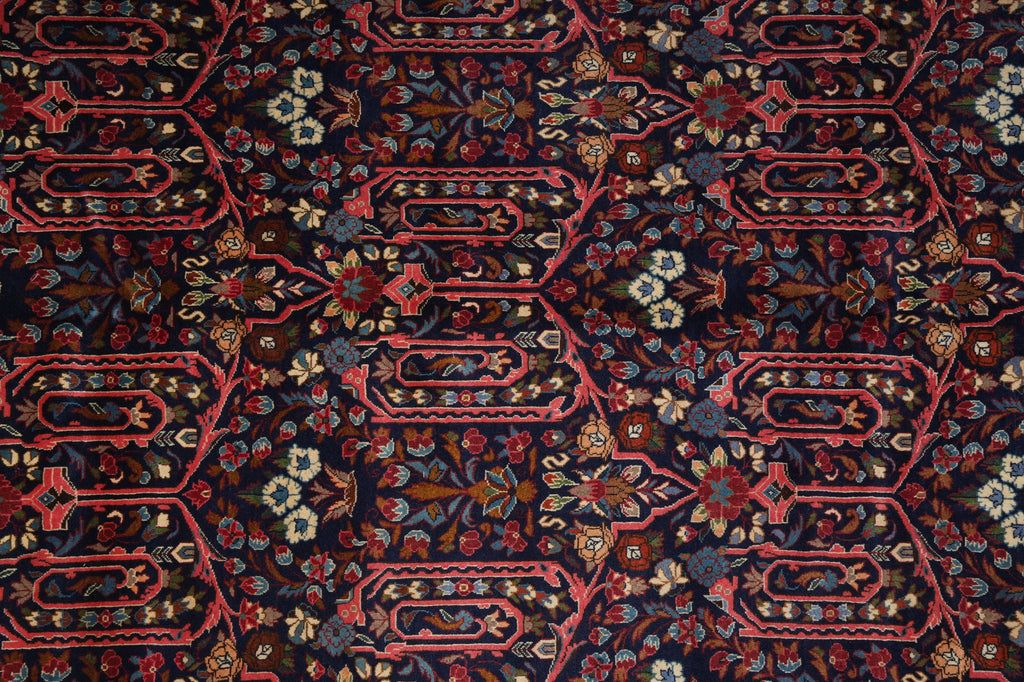 7 x 10.5 Dark Indigo Blue Persian Bijar Rug 72308