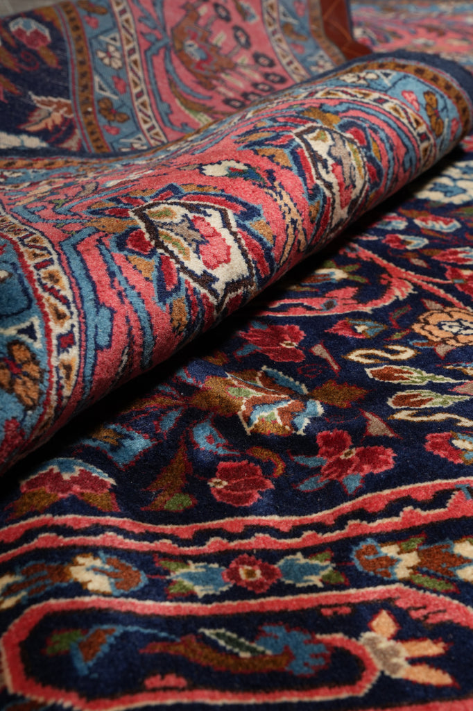 7 x 10.5 Dark Indigo Blue Persian Bijar Rug 72308