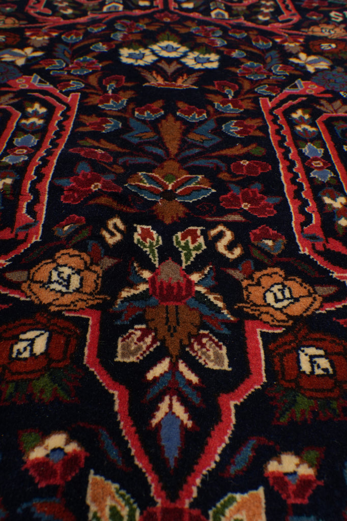 7 x 10.5 Dark Indigo Blue Persian Bijar Rug 72308