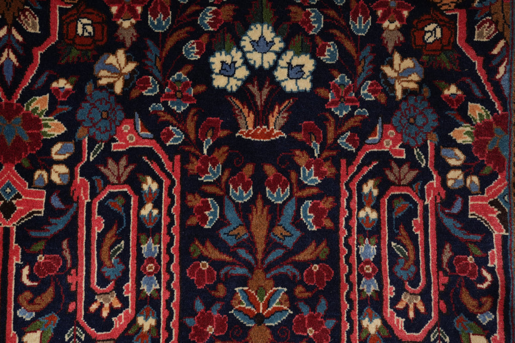 7 x 10.5 Dark Indigo Blue Persian Bijar Rug 72308