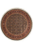 Load image into Gallery viewer, 6 x 6 Round Wool and Silk Quality Handmade Mahi Herati Tabriz Rug