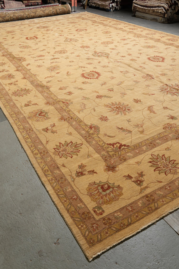 14 x 24 Oversize Chobi Peshawar Zigler Rug Natural Wool #PIX-10885