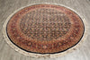 Load image into Gallery viewer, 6 x 6 Round Wool and Silk Quality Handmade Mahi Herati Tabriz Rug
