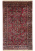 Load image into Gallery viewer, 10 x 16.2 Antique Persian Sarouk Mohajeran Rug Burgundy Mahogany 1930's