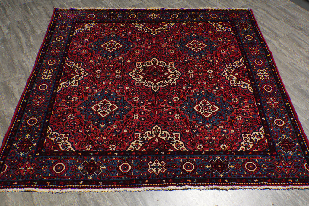 7 x 6.6  Square Fine Persian Lilihan Sarouk Rug  CLEARANCE SALE  72361