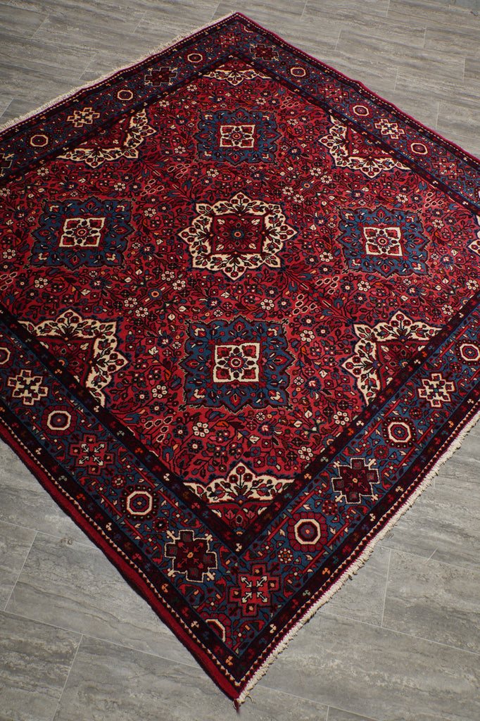 7 x 6.6  Square Fine Persian Lilihan Sarouk Rug  CLEARANCE SALE  72361