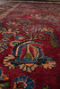 Load image into Gallery viewer, 10 x 16 Antique Persian Sarouk Mohajeran Rug Burgundy Mahogany 1930's #PIX-26569