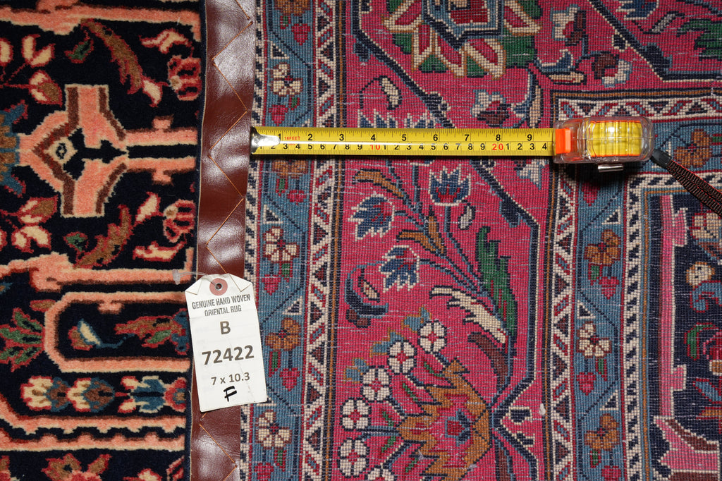 7' x 10' Navy Blue Fine Persian Bijar Rug 72422