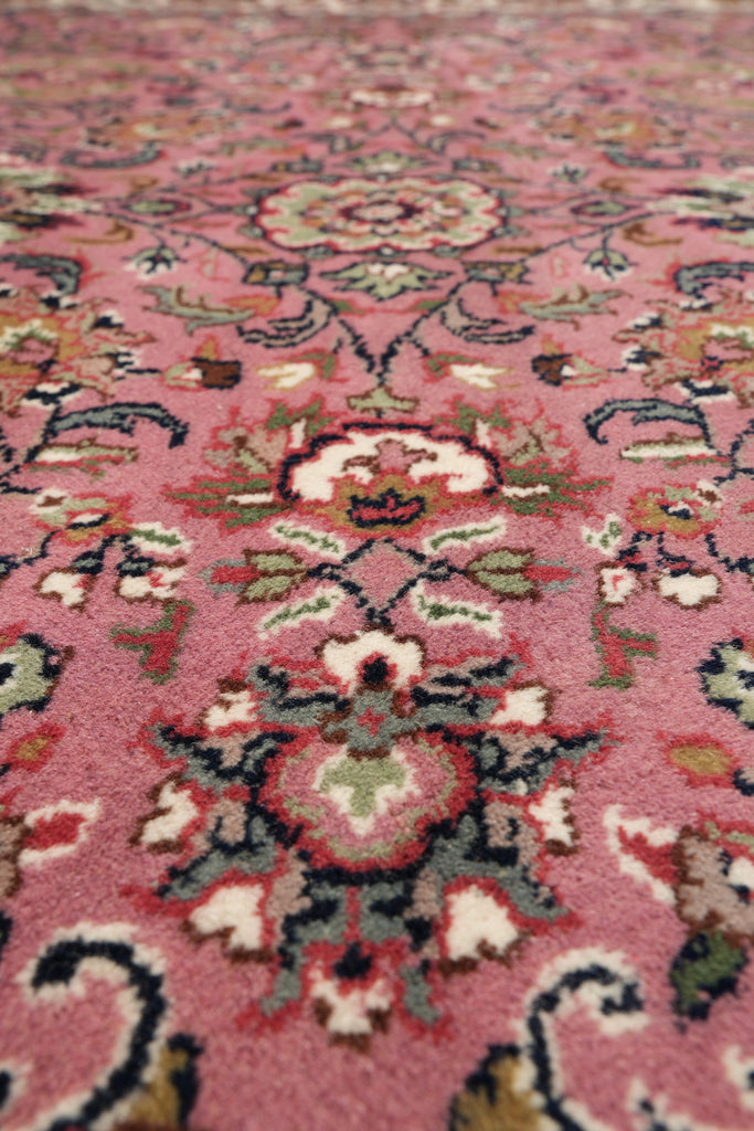 5.7 x 8 Oval Handmade Wool Soft Durable Pile Rug Pink #F-4203