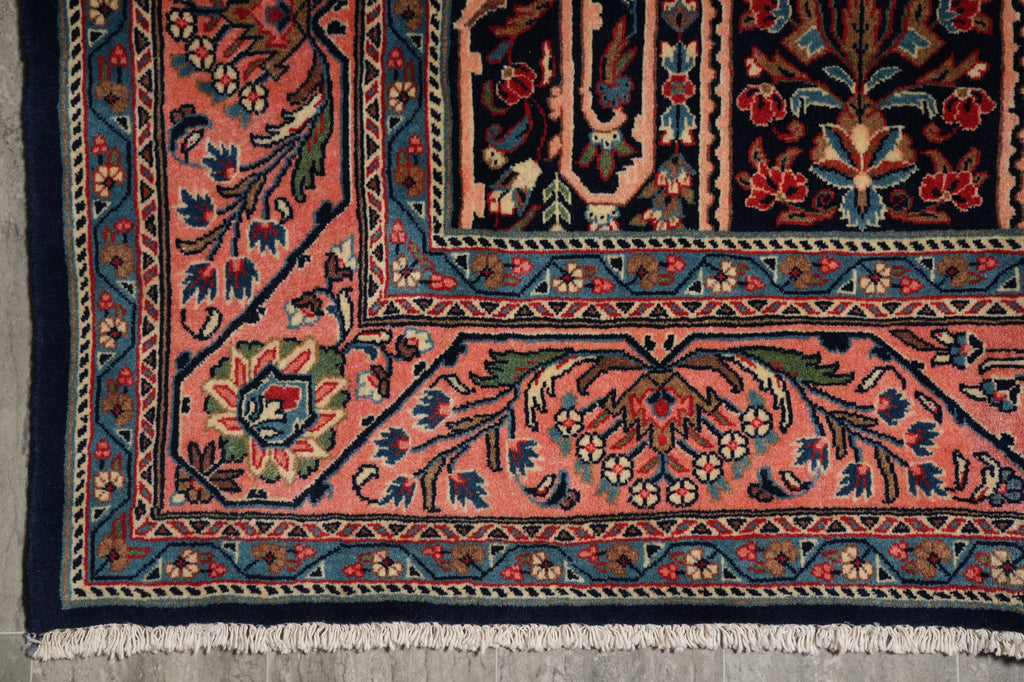 7' x 10' Navy Blue Fine Persian Bijar Rug 72422