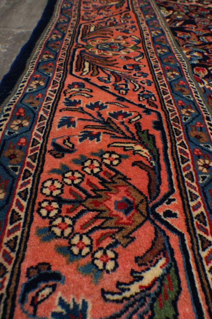 7' x 10' Navy Blue Fine Persian Bijar Rug 72422