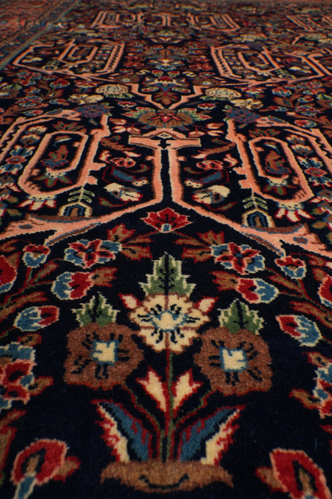 7' x 10' Navy Blue Fine Persian Bijar Rug 72422