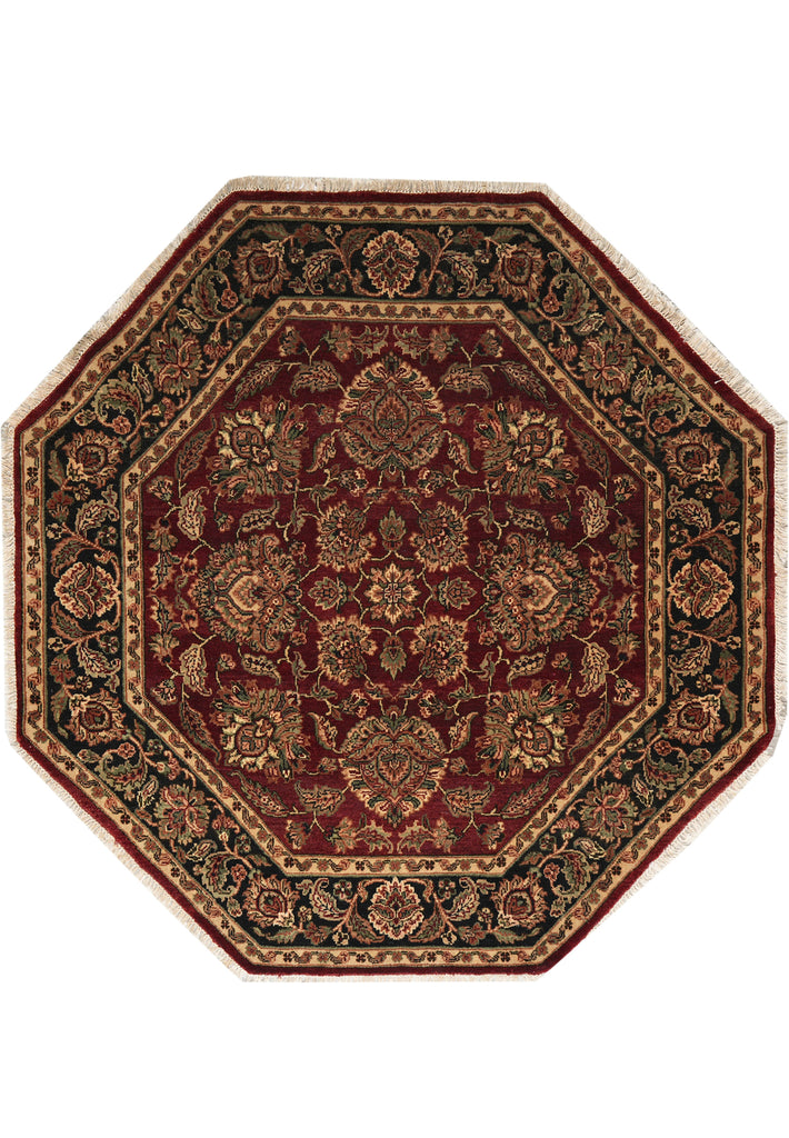6 x 6.2 Octagonal Handmade Wool Jaipur Rug