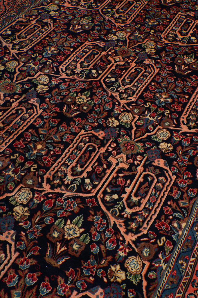 7' x 10' Navy Blue Fine Persian Bijar Rug 72422