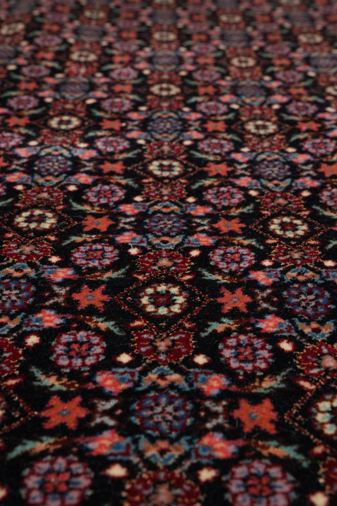 18 x 18.3 High Quality Wool and Silk Mahi Tabriz Rug Black #PIX-5801