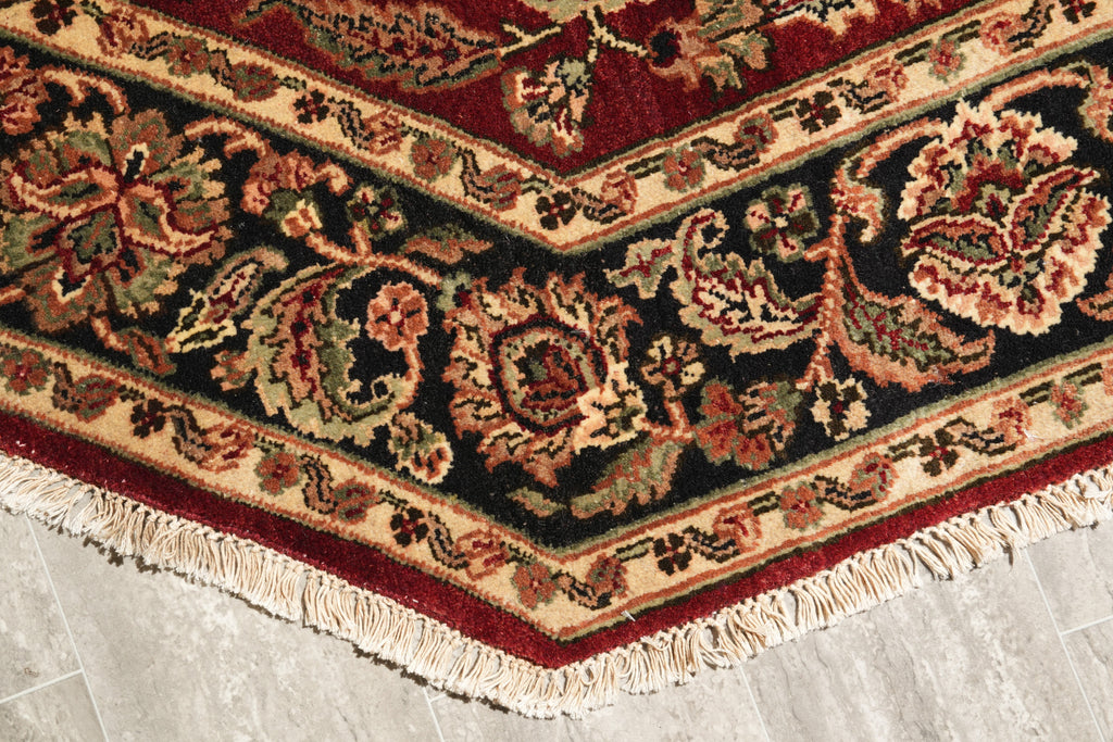 6 x 6 Octagonal Handmade Wool Jaipur Rug #F-4204