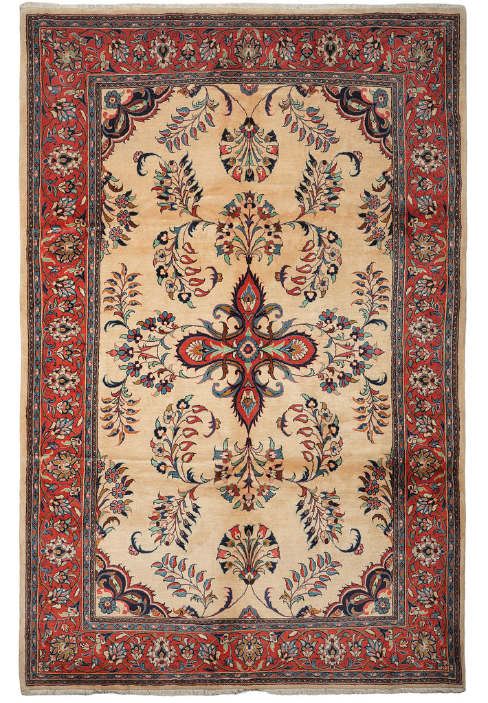 7 x 11 Fine Persian Sarouk Rug #B-72343
